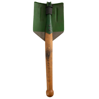 Romanian Folding Shovel w/Wooden Handle, , large